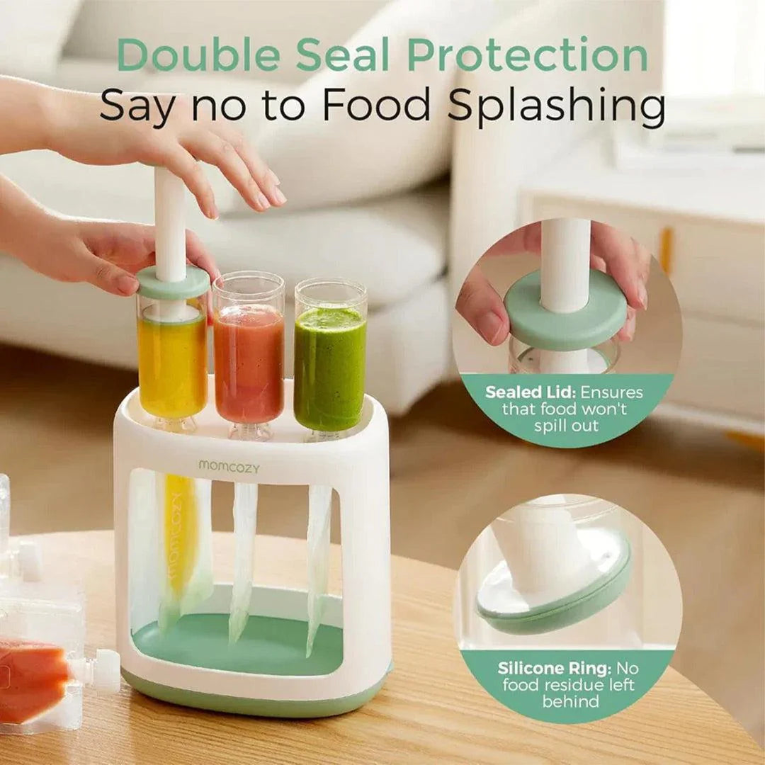 Momcozy Squeeze Station Baby Food Maker - White/Green