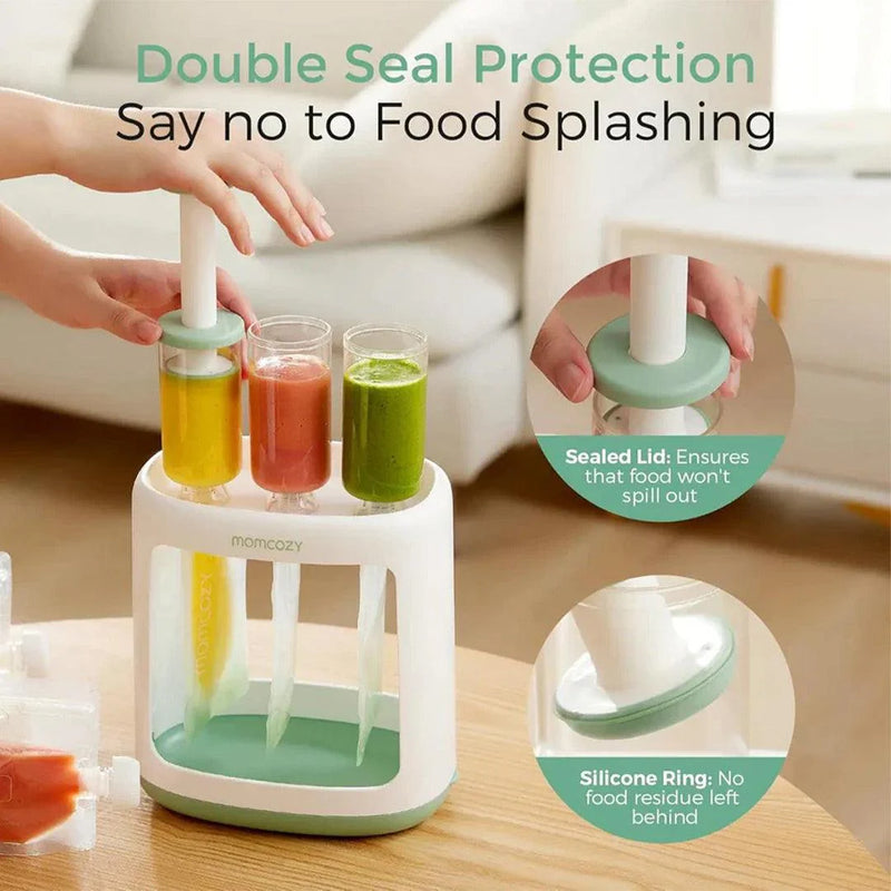 Momcozy Squeeze Station Baby Food Maker - White/Green