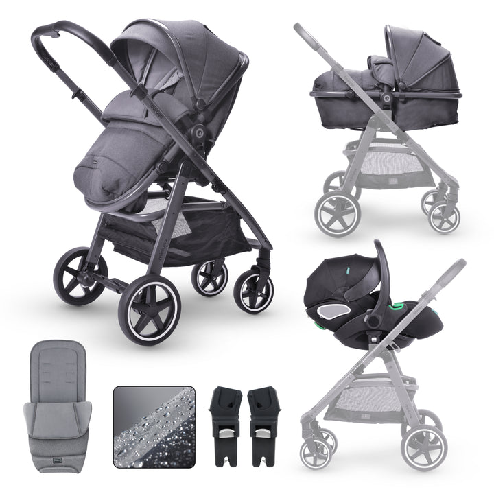 Miniuno TouraGo Travel System Bundle - Anthracite