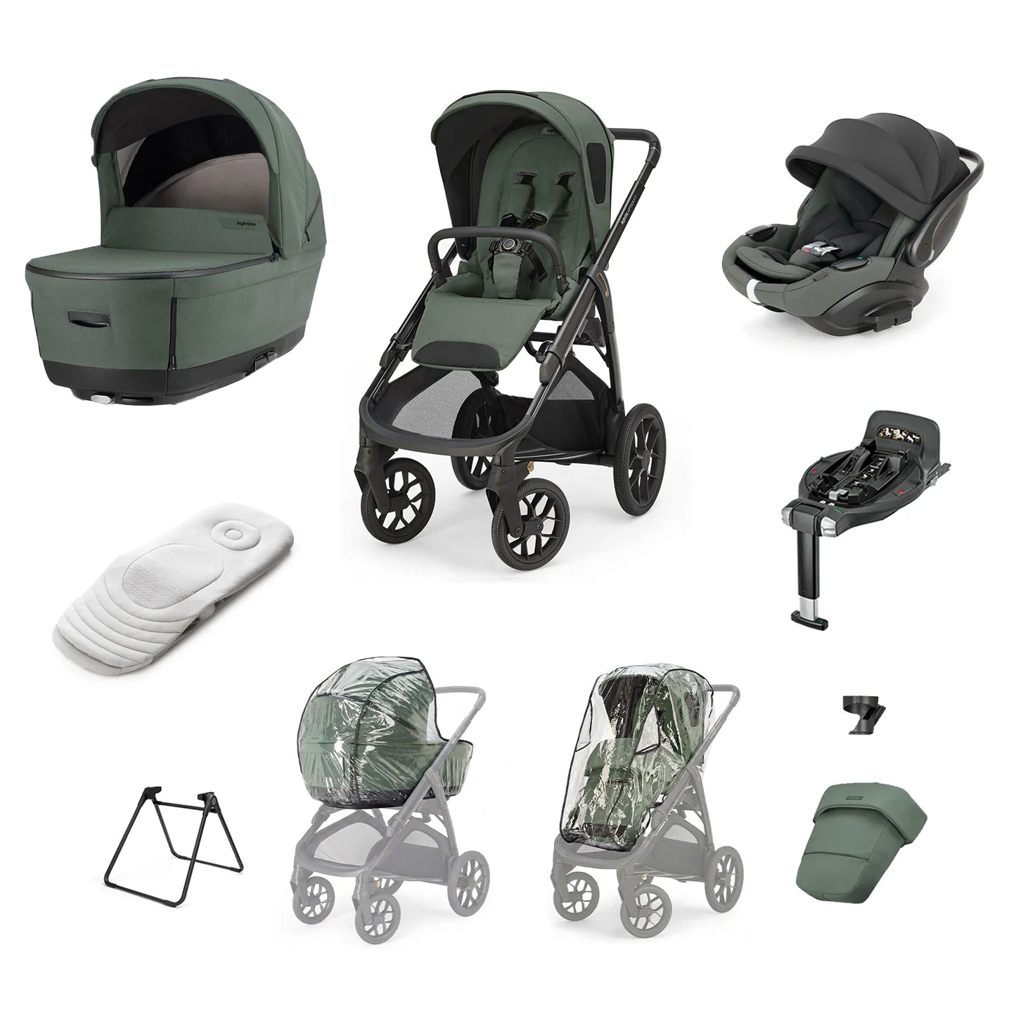 Inglesina Aptica XT Quattro 4in1 Travel System - Tiaga Green (2026 Model)