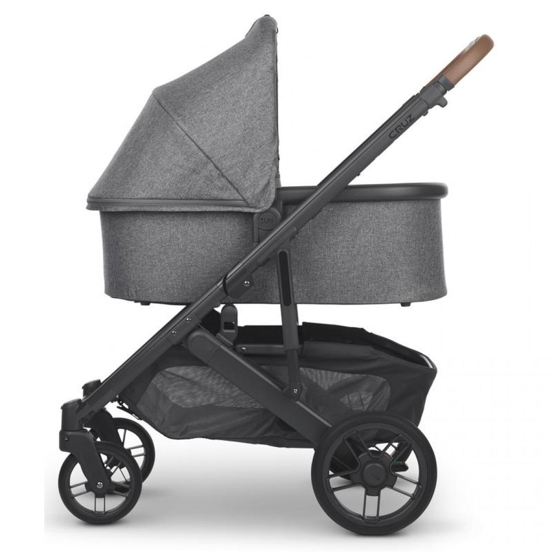 Uppababy Cruz V2 Pushchair + Carrycot + Mesa + Base i-Size Travel System - Greyson Charcoal Melange