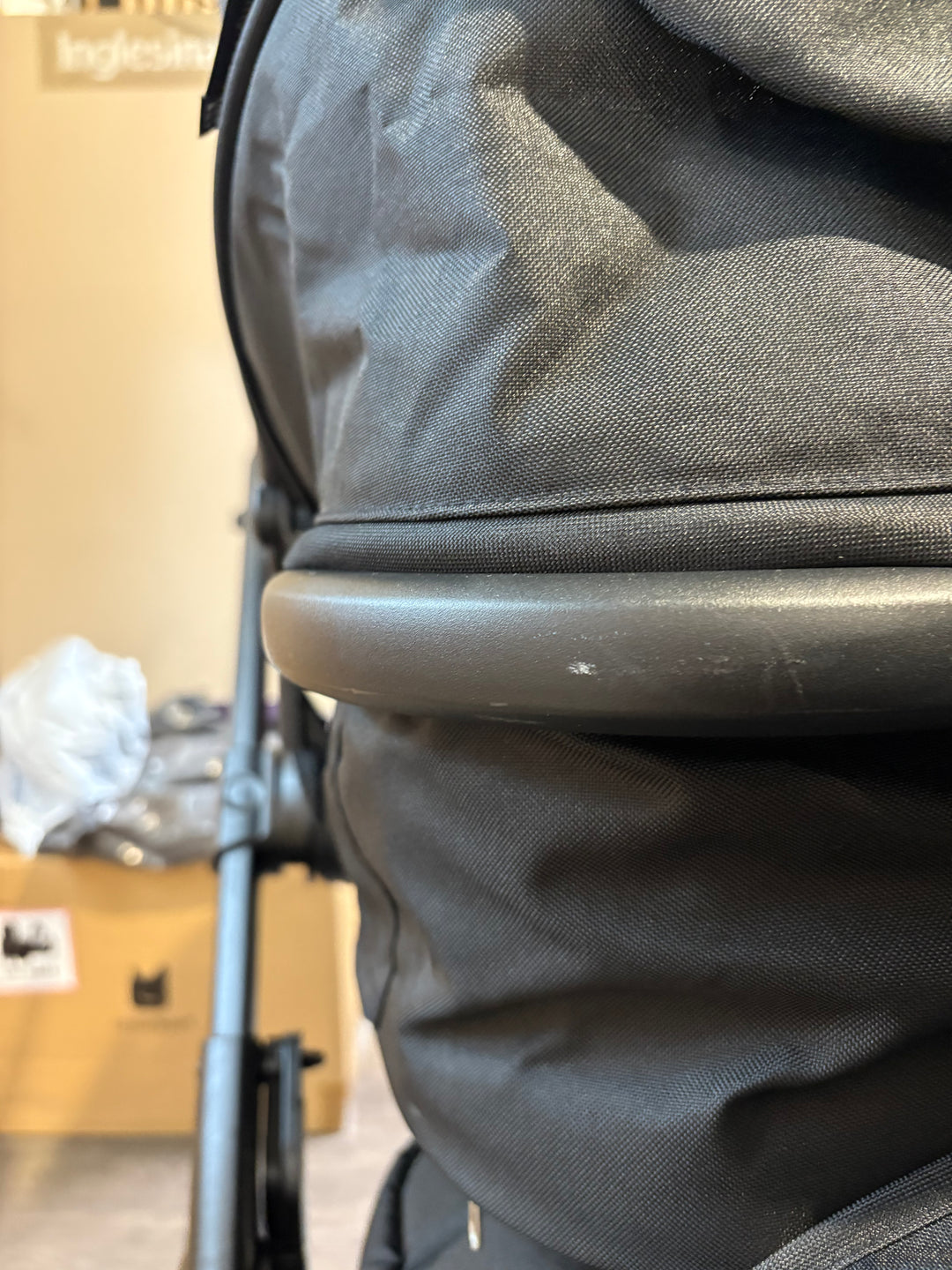 PRE LOVED My Babiie MB33 Twin Pushchair with Infant Carrier - Black Leopard