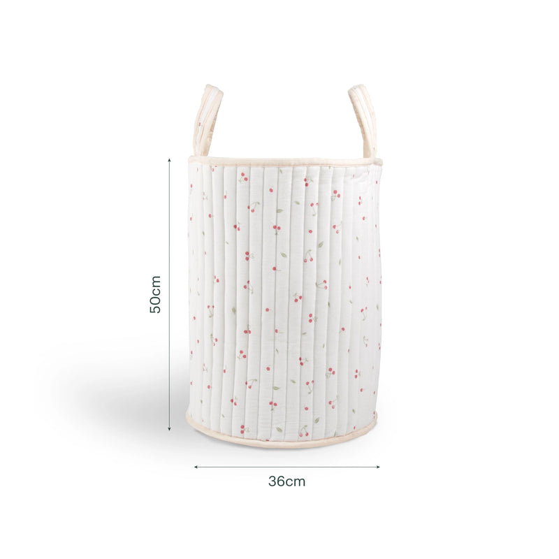CuddleCo Large Storage Basket - Ditsy Cherry
