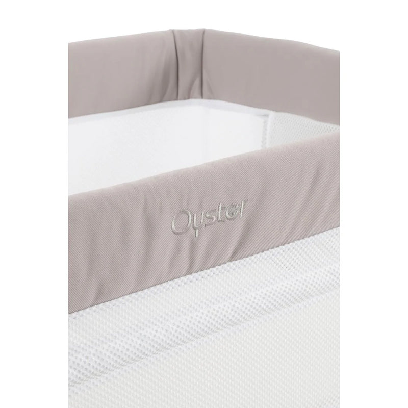 Oyster Drop Side Wiggle Crib Co-Sleeper - Stone