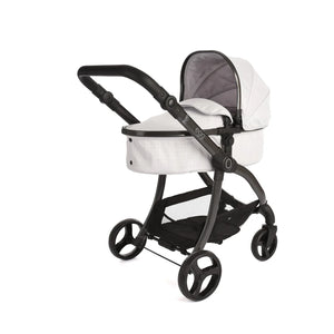 egg Dolls Pram by Roma - Houndstooth Silver