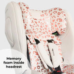 My Babiie MBCS80 Foldable Toddler to Booster R129 Car Seat with Isofix - Pink Leopard