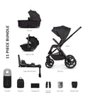 Venicci Upline2 4in1 Travel System Inc 360 Base - All Black