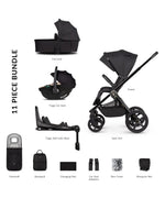 Venicci Upline2 4in1 Travel System Inc 360 Base - All Black