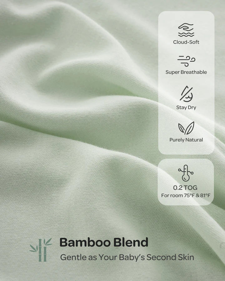 Momcozy Easy Swaddle Wrap 0-3M - Serenity Blue/Green