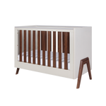 Tutti Bambini Fuori Mini 2 Piece Nursery Furniture Set – Warm Walnut/White Sand COLLECTION OR LOCAL DELIVERY ONLY
