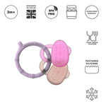 Matchstick Monkey Cooling Teether - Lilac, Pink & Dusty Pink