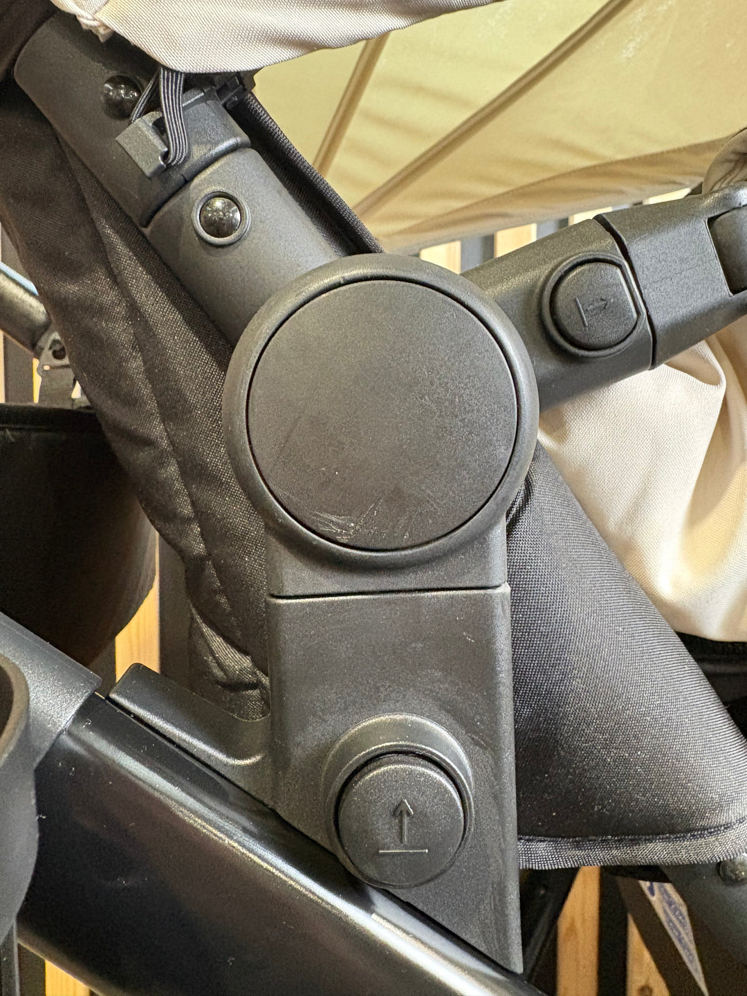 PRE LOVED Ickle Bubba Virgo Double Pushchair - Stone