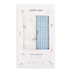 Avery Row Extra Large Organic Baby Muslins, Set of 2 - Little Farm/Radish