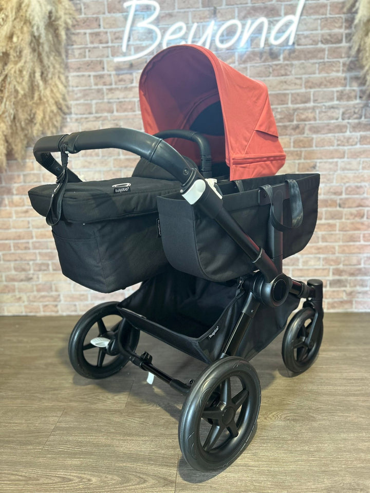 PRE LOVED Bugaboo Donkey 5 Mono - Midnight Black/Sunrise Red