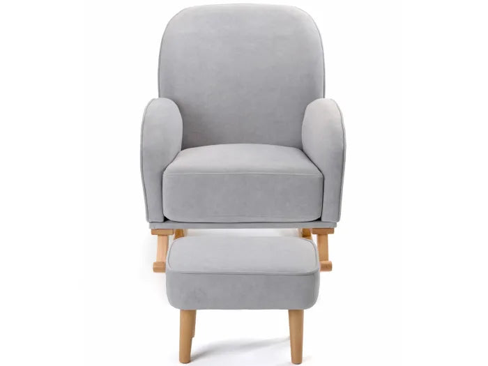 Babymore Freya Nursing Chair with Stool - Grey