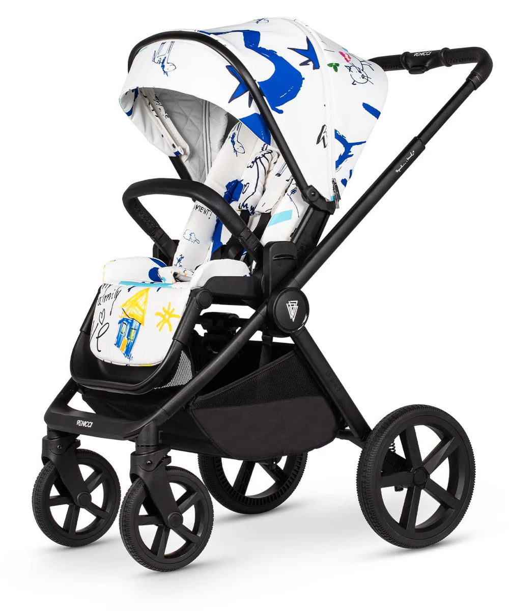 Venicci Upline2 4in1 Travel System Inc 360 Base - Special Edition Draft White