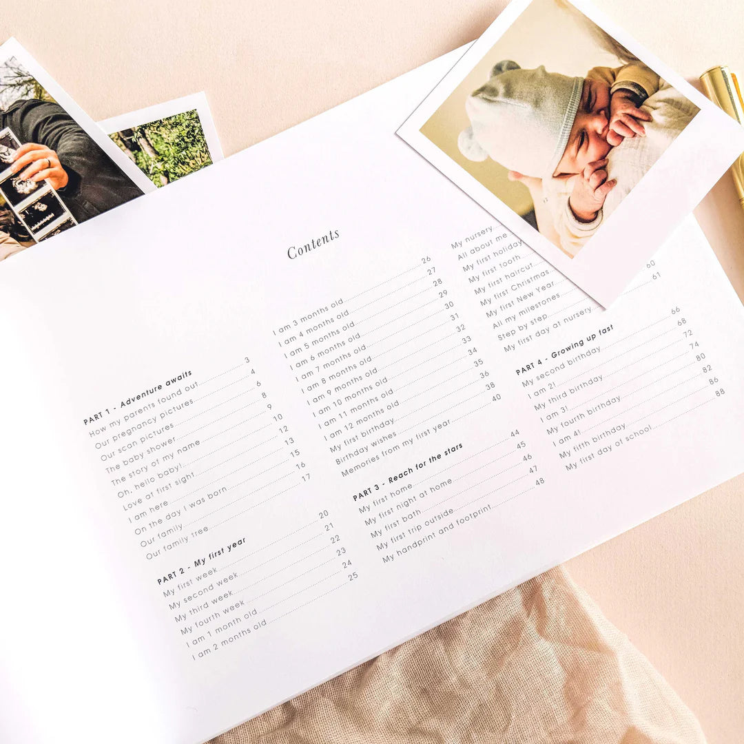 Blush & Gold Baby Memory Book - Blush