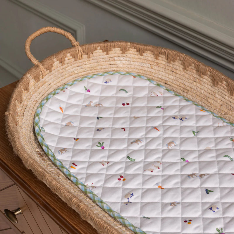 Avery Row Changing Basket Cotton Liner - Little Farm
