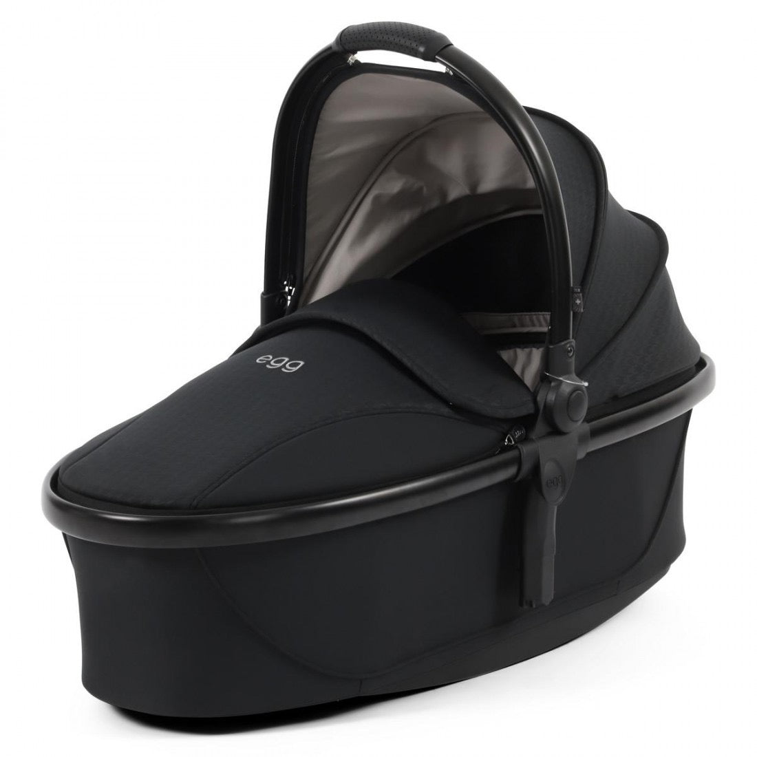 Black leather egg pram online