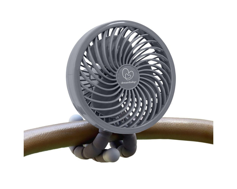Dreambaby Smart Grip Fan With Cover - Grey