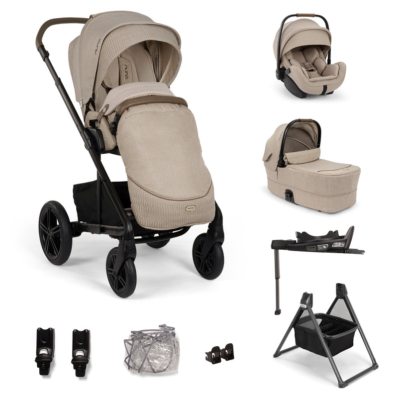 Nuna MIXX next, Arra Flex + Base Curv Travel System Bundle - Cosmopolitan + FREE Carrycot Stand Worth £130!