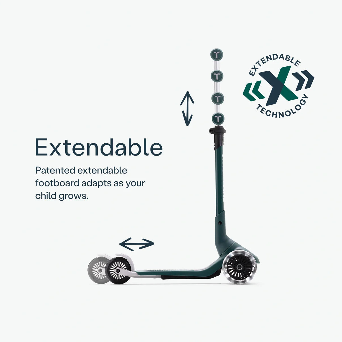 SmarTrike Xtend Mini+ Scooter - Pine Green