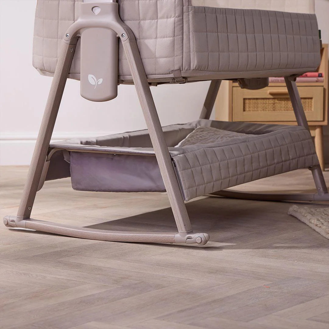 Tutti Bambini Cozee Sense Bedside Crib - Soft Walnut/Cocoa