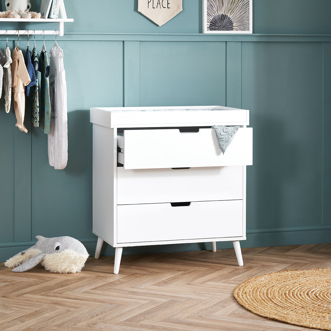 Obaby Maya Scandi 3 Piece room Set – Nordic White