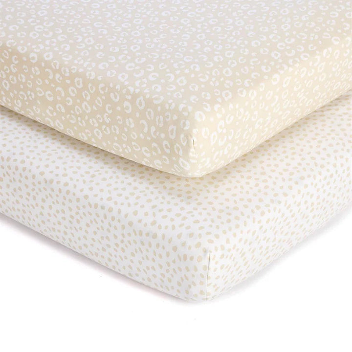 Tutti Bambini Bedside Crib 2 Pack Fitted Sheets - Love Cats