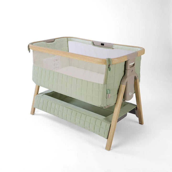 Tutti Bambini Cozee Sense Bedside Crib - Drifted Oak/Eucalyptus