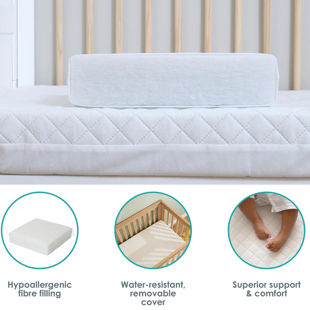 Clair De Lune Essentials Hypoallergenic Fibre Cot Bed Mattress (140 x 70 cm)