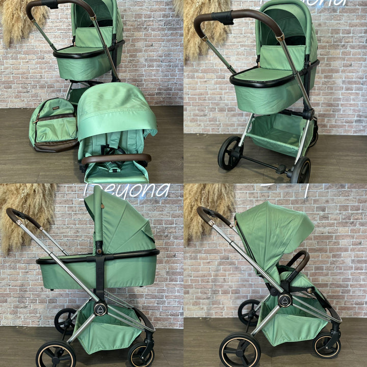 EX DISPLAY Mee-go Pure 2 in 1 Pram & Pushchair - Sage Green