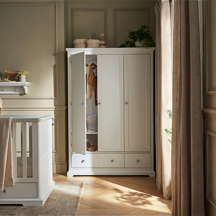 CuddleCo Beaumont Triple Wardrobe - White