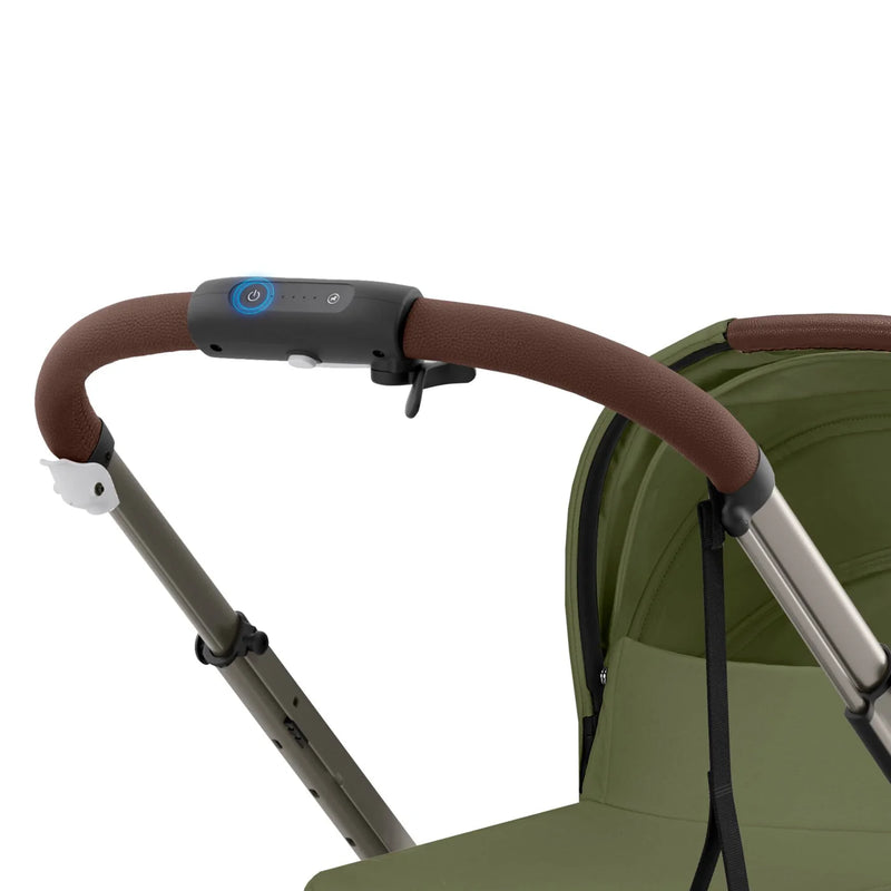 Cybex eGazelle S Double Pushchair - Taupe/Moss Green