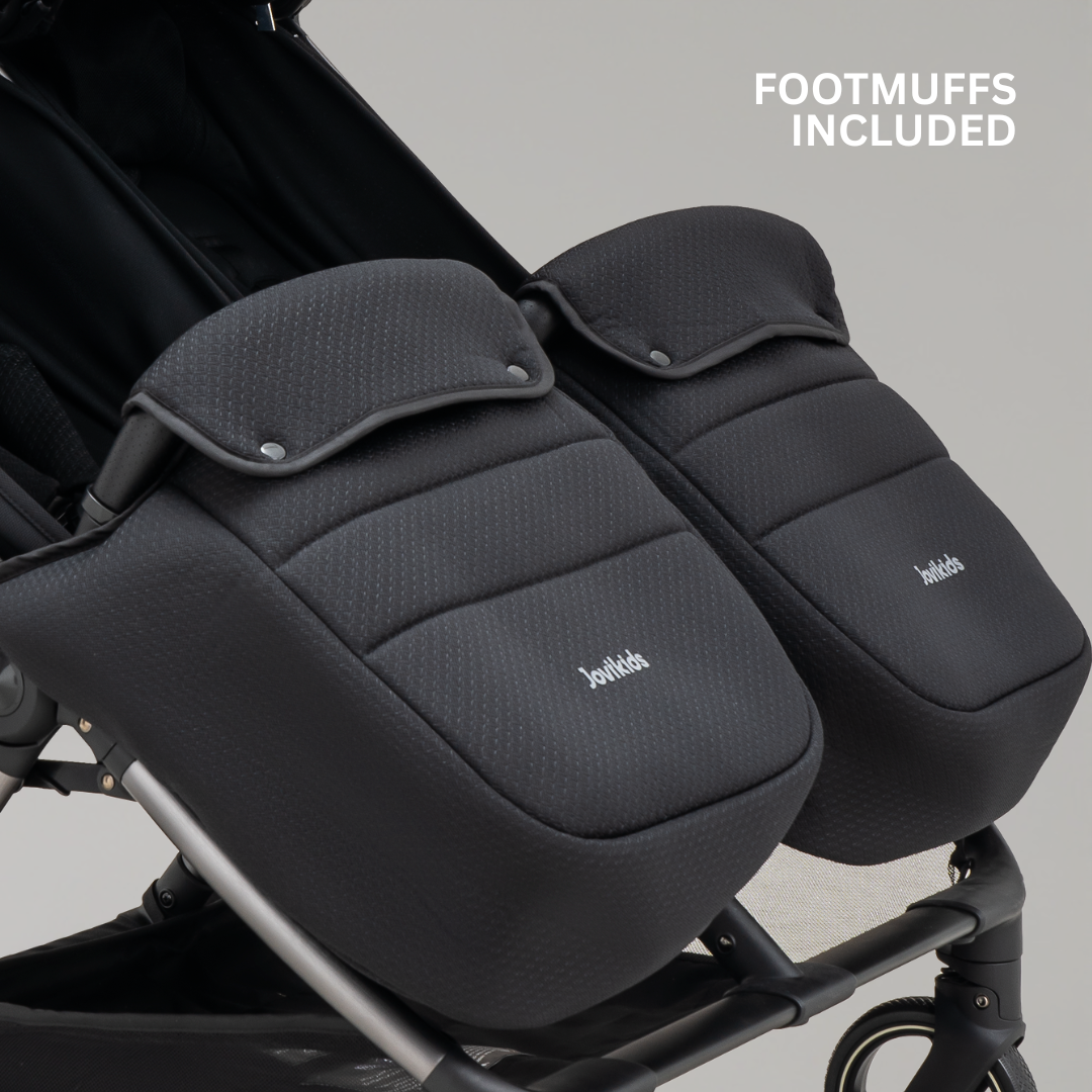 JoviKids Ayla Compact Twin Pushchair - Black