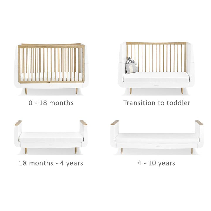 SnuzKot Skandi 3 Piece Nursery Furniture Set - Natural