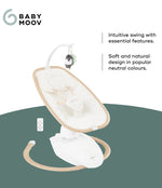 Babymoov Swoon Hoop Multi motion Baby Swing with Audio - Natural/Ecru