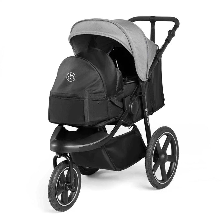 Ickle Bubba Venus Jogger Prime & Newborn Cocoon Bundle - Black/Space Grey