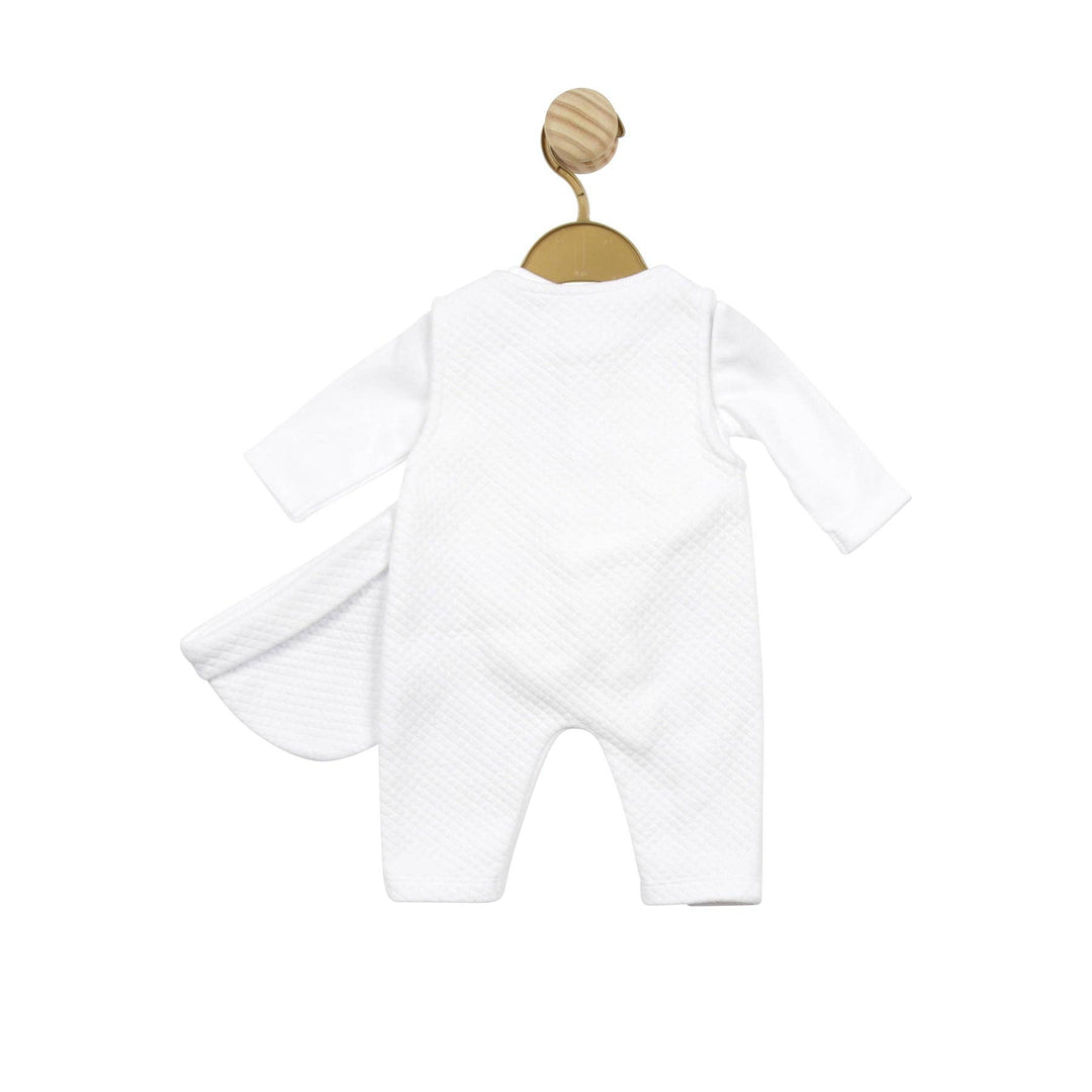 Body, Dungaree & Hat Set - White