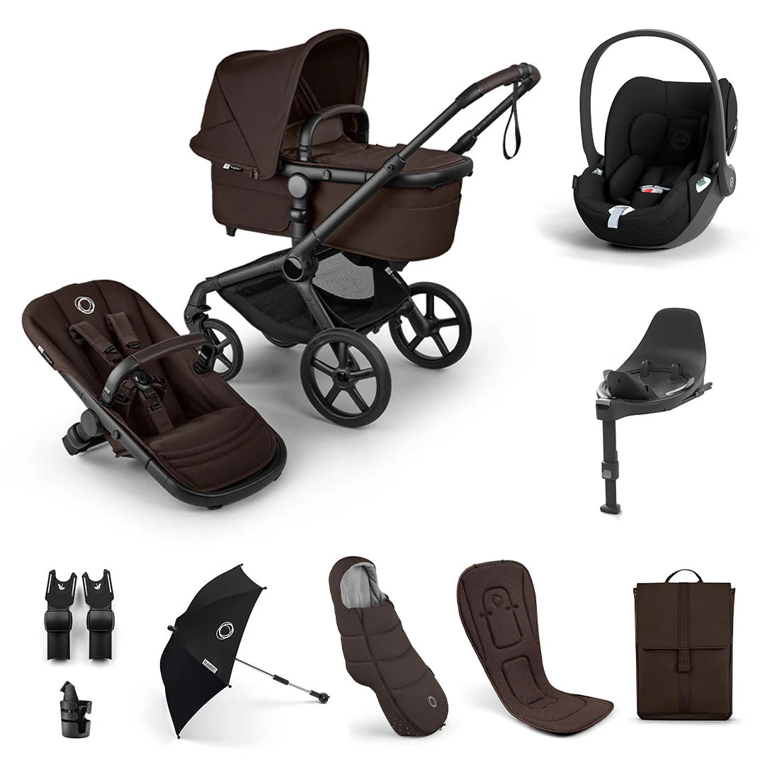 Bugaboo Fox 5 Renew Ultimate Inc Cloud T + 360 Isofix Base Travel System - Cocoa Brown