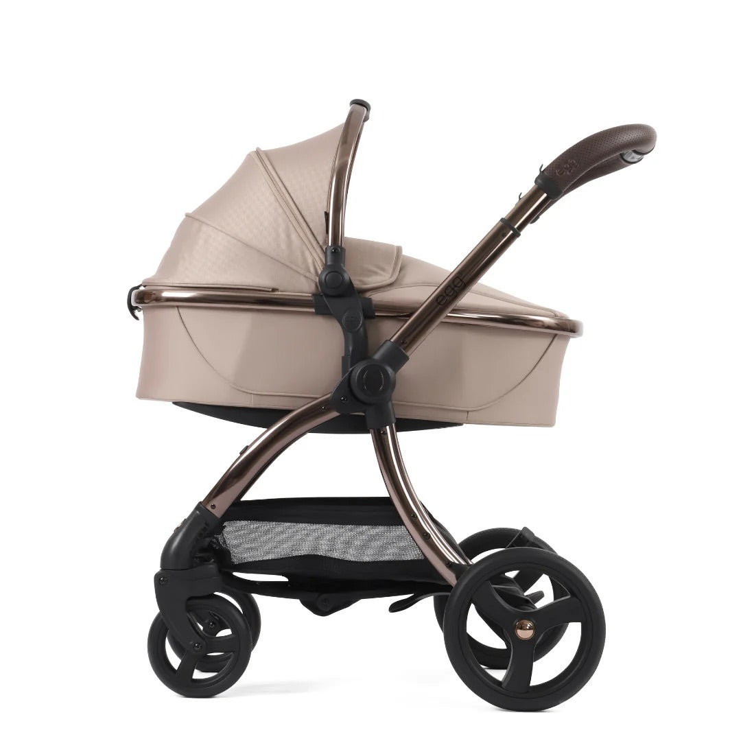 Egg3, Cybex Cloud T (Cozy Beige) + Base T Travel System- Houndstooth Almond