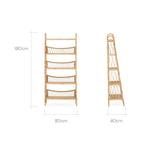 CuddleCo Aria 5 Tier Shelving Unit - Rattan