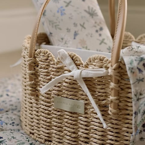 Ralphie Bear Scallop Edge Nappy Caddy Basket
