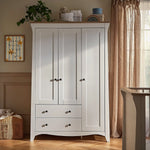 CuddleCo Clara Luxe 3 Piece Furniture Set - White & Ash