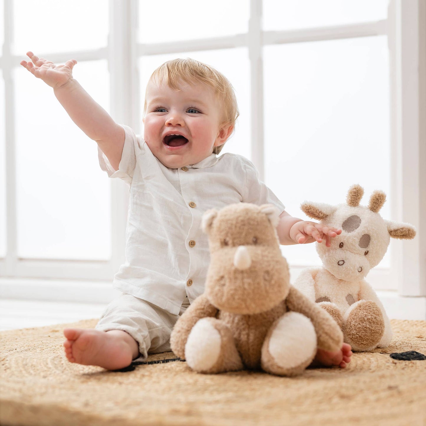 Nattou Cuddly Rhino Teddy Bundle