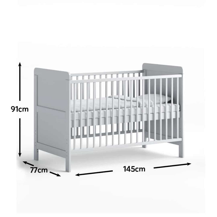 Little Acorns Classic Cot Bed – White