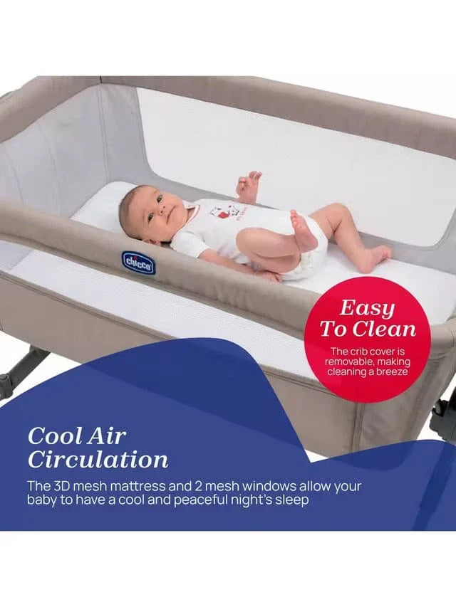 Chicco Next2Me Essential Bedside Crib - Dune
