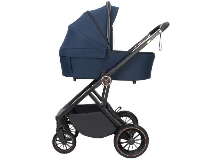 Babymore Chia Travel System Pecan with Base - Midnight Blue