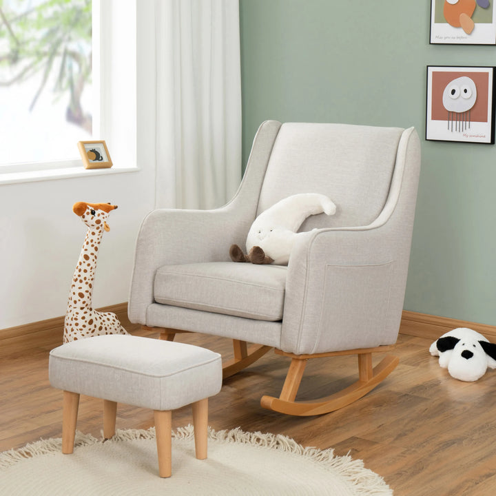 Babymore Ida Nursing Chair with Footstool – Cashmere