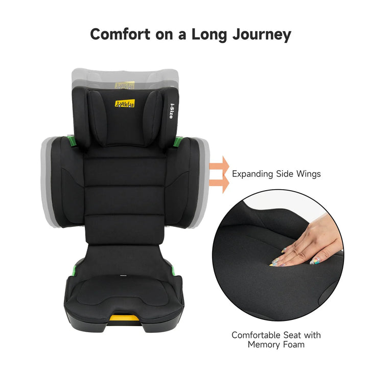 JoviKids Rober i-Size Portable Highback Booster Seat - Black